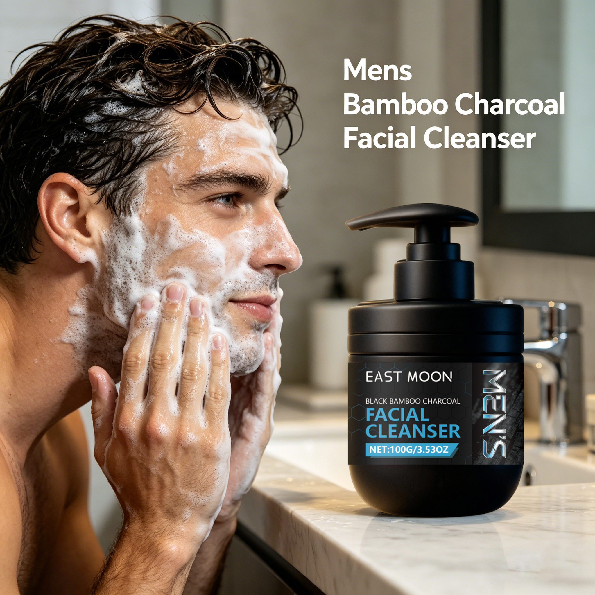 Mens Bamboo Charcoal Facial Cl - Skincare Oil Control 评论和价格