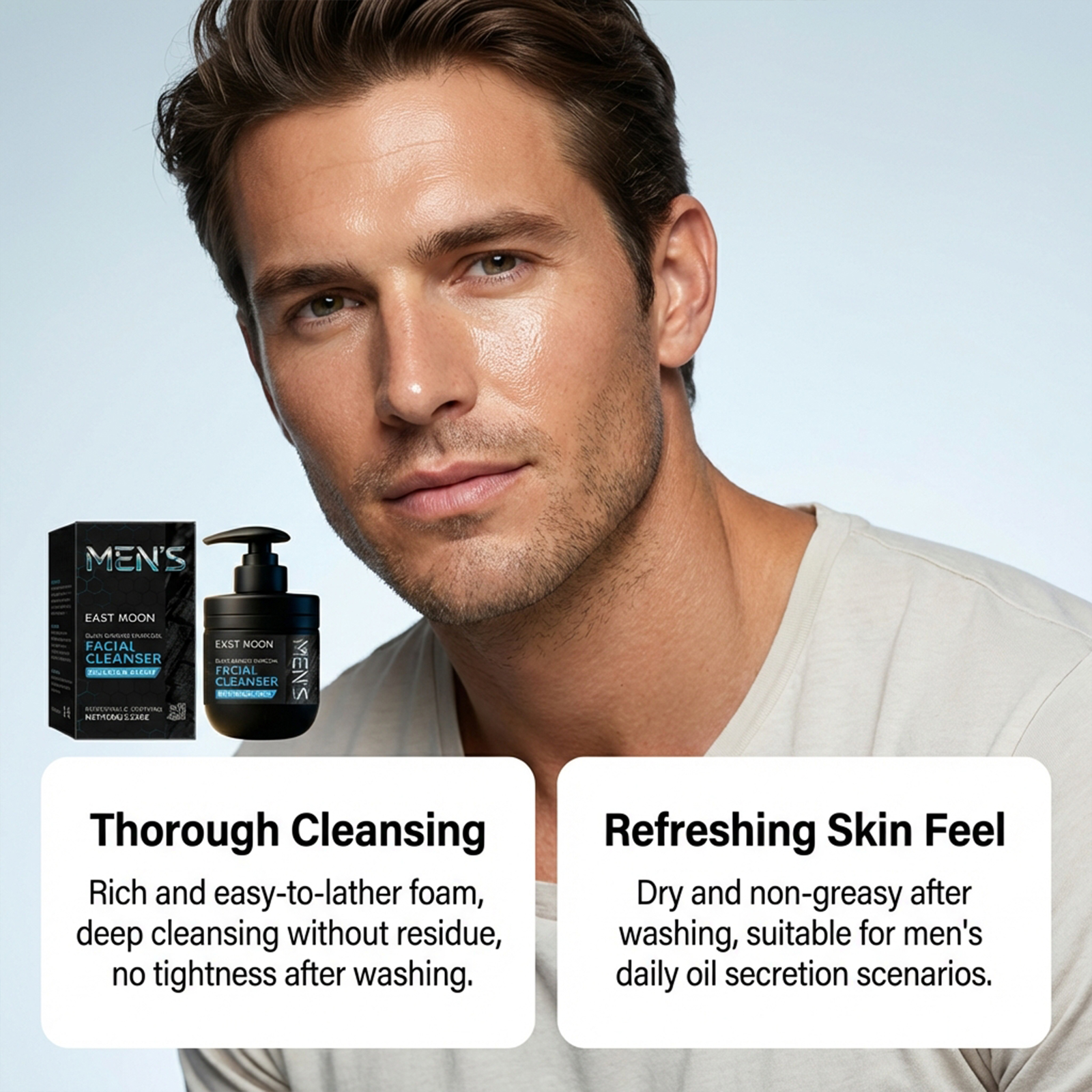 Mens Bamboo Charcoal Facial Cl - Skincare Oil Control 评论和价格