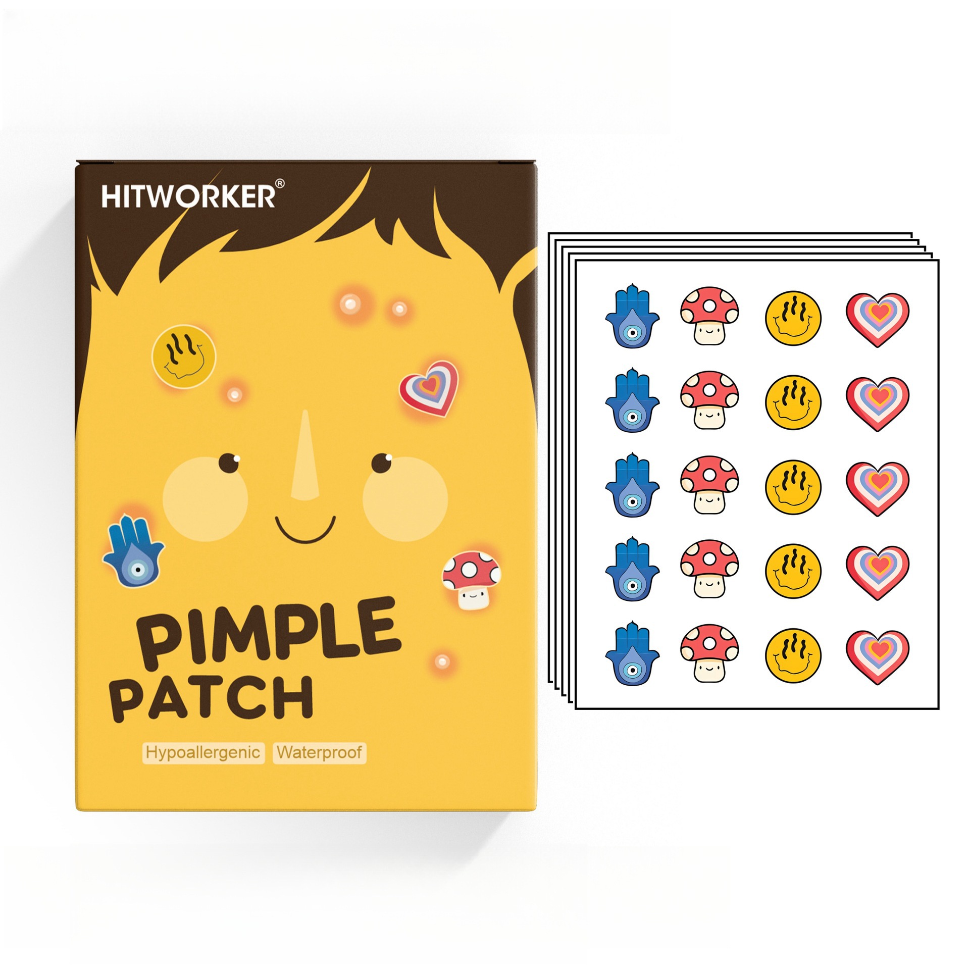 100Pcs Cute 4 Shapes Acne Pimp - Skincare Oil Control 评论和价格